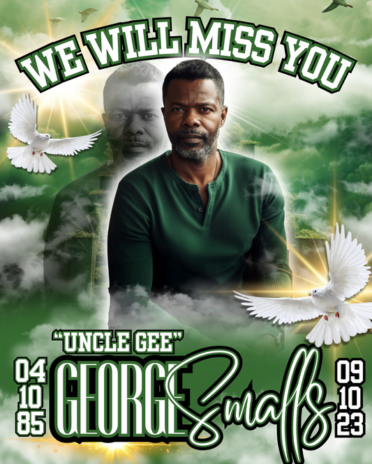 Single Editable Memorial Design (Green)